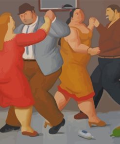 Botero Style Fat Couples Dancing Paint By Numbers