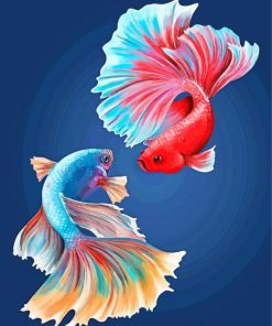 Fighter Fish Tropical Sea Paint By Numbers