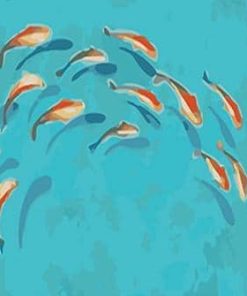 Orange Fish Art Paint By Numbers
