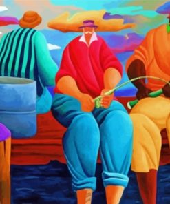 Colorful Fishing Pier Paint By Numbers