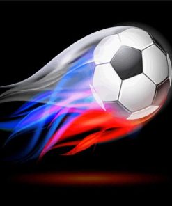 Flaming Soccer Ball Sport Paint By Numbers