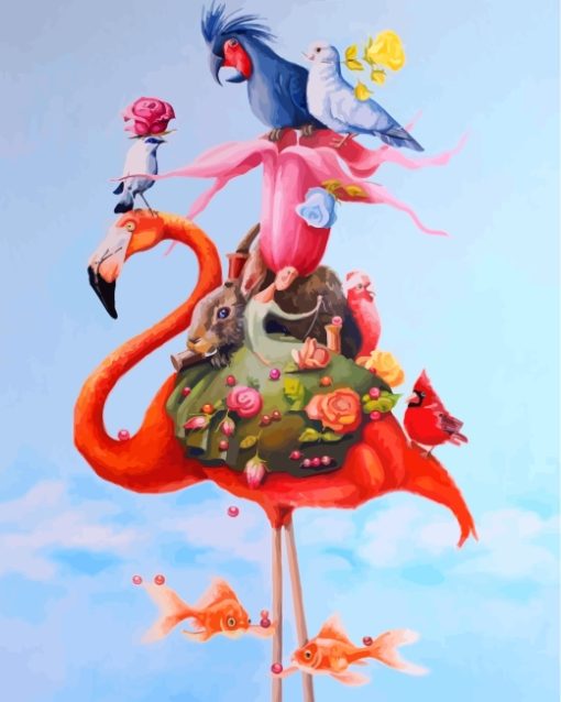 Flamingo-And-Animals-Art-paint-by-numbers
