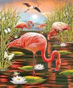 Flamingo Birds in the Wild Paint By Numbers