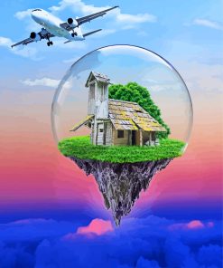 Fantasy Floating Island Paint By Numbers