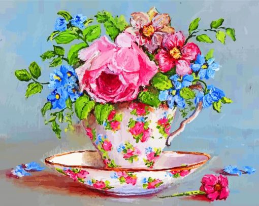 Floral-Tea-Cup-paint-by-numbers