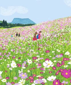 Flowered Fields Scenic Paint By Numbers