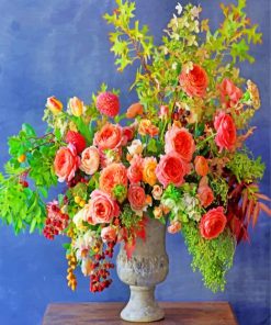 Floral Vase Paint By Numbers