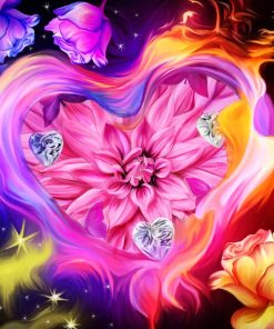 Floral Heart Paint By Numbers