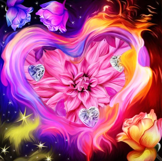 Floral Heart Paint By Numbers