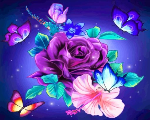 Flowers-And-Butterflies-paint-by-numbers
