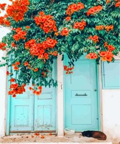 Blue Doors Painting Kit Paint By Numbers