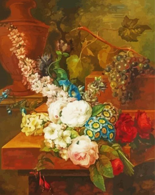 Flowers-On-An-Entablature-Van-Huysum-paint-by-number