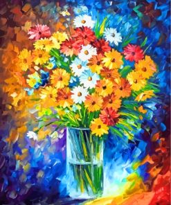 Colorful Flowers Vase Paint By Numbers
