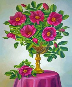 Vintage Flowers in Vase Paint By Numbers