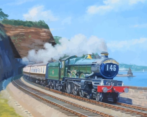 Flying-Scotsman-Old-Train-paint-by-numbers