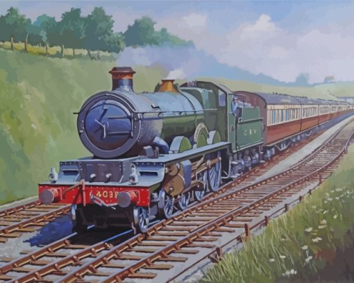 Flying-Scotsman-Train-paint-by-numbers