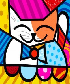 Folk Cat Easy Paint By Numbers