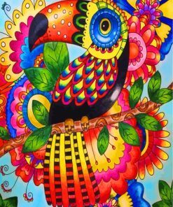 Folk Toucan Birds Paint By Numbers