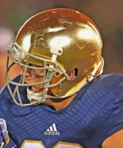 Gold Helmet Football Player Paint By Numbers