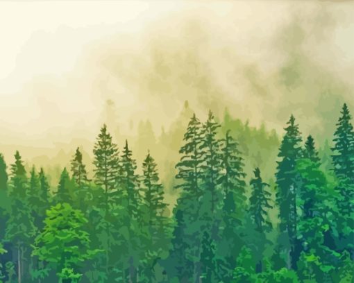 Forest-greenery-paint-by-numbers