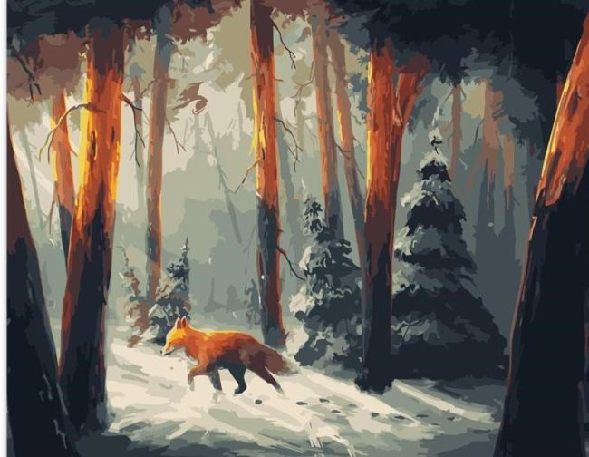 Mountain Foxes Paint By Numbers