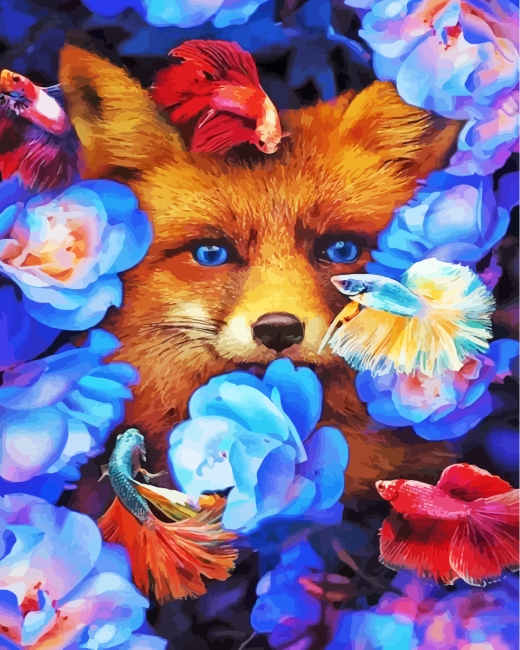 Finalizing the Red Fox and Floral Scene Artwork