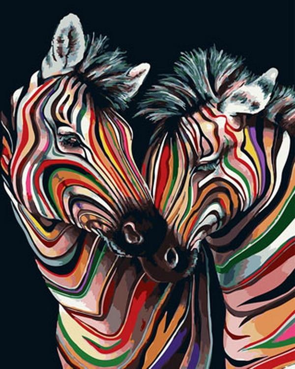 Colorful Zebra Art Paint By Numbers