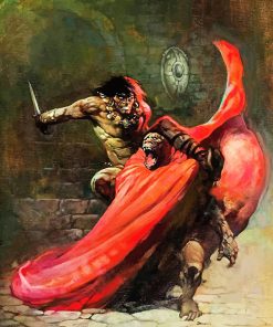 Frank Frazetta Fantasy Fighter Paint By Numbers