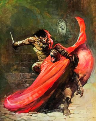 Frank Frazetta Fantasy Fighter Paint By Numbers