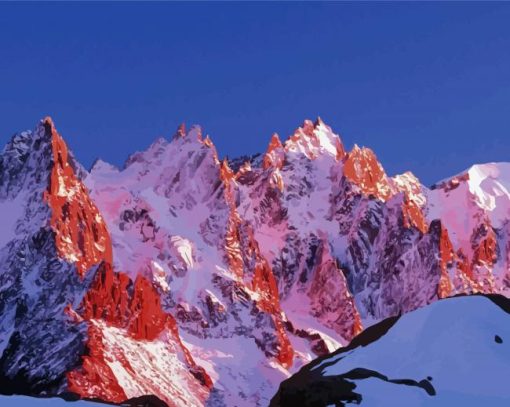 French-Alps-at-sunset-paint-by-number