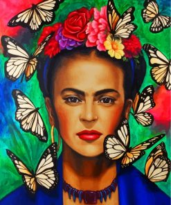 Frida Kahlo and Butterflies Paint By Numbers