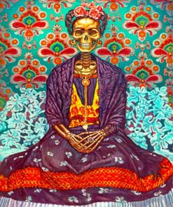 Frida Kahlo Inspired Skull Paint By Numbers