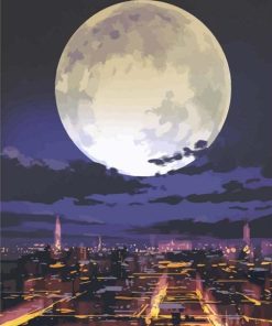 Cityscape Moonlight Paint By Numbers
