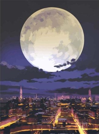 Cityscape Moonlight Paint By Numbers