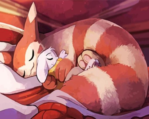 Furret-and-rabbit-paint-by-numbers