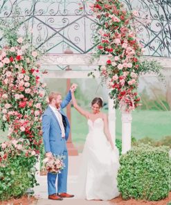 Romantic Gazebo Couple Paint By Numbers
