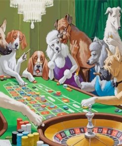 Gambling Dogs Casino Paint By Numbers