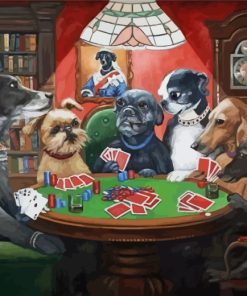 Poker Playing Dogs Paint By Numbers