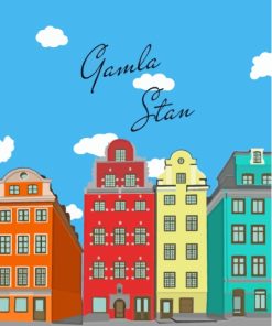 Gamla Stan Sweden Paint By Numbers
