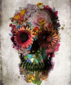 Skull Floral Garden Paint By Numbers