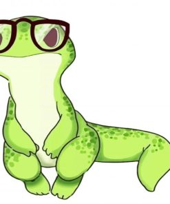 Gecko With Glasses Art Paint By Numbers