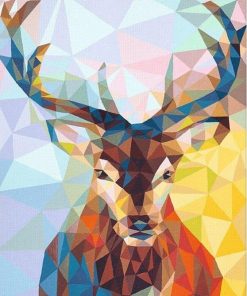 Colorful Geometric Deer Antlers Paint By Numbers