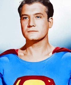 George Reeves Superman Paint By Numbers