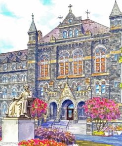 Georgetown University Landmark Paint By Numbers