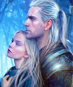 Geralt and Yennefer Paint By Numbers