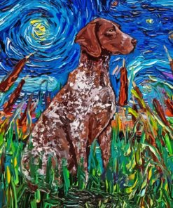 Starry Night German Shorthaired Pointer Paint By Numbers