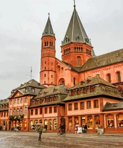 Mainz Cathedral Germany Paint By Numbers