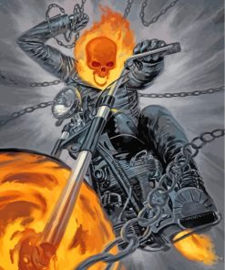 Ghost Rider Biker Paint By Numbers