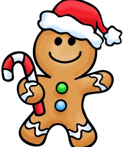 Christmas Gingerbread Boy Paint By Numbers
