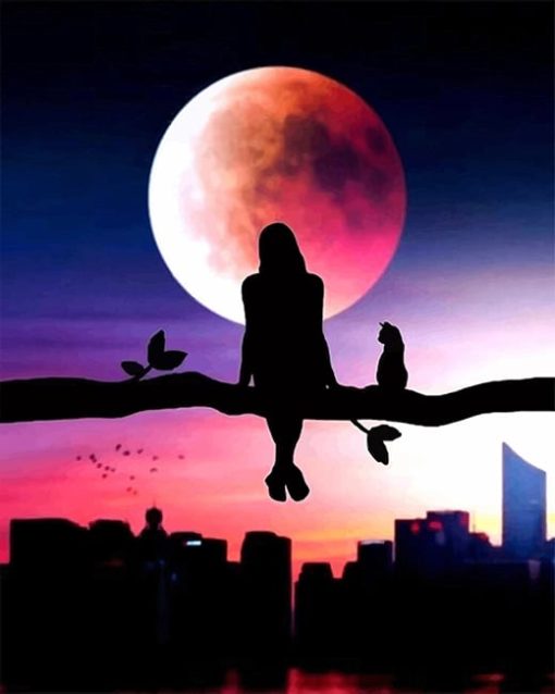 Gir-cat-city-silhouette-paint-by-numbers